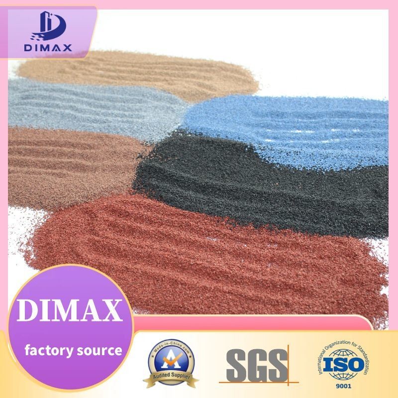 China 16mesh Colored Decorative Sand Sintered Colored Roof Tile Sand factory
