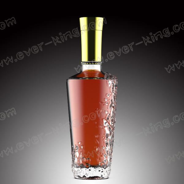 Quality SGS Screw Sealing 750ML Flint Glass Empty Whiskey Bottles for sale