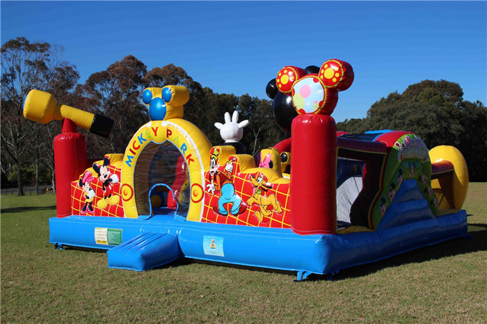 China Durable Outdoor Inflatable Bouncer Mickey Mouse Bounce House For Amusement Park factory