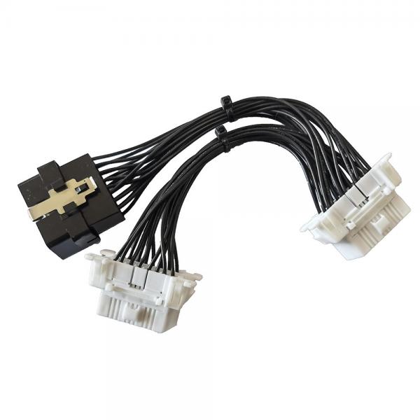 Quality 1 To 2 Y Female Extension Obdii 16 Pin , automotive Obd Y Splitter Cable for sale
