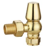 Quality Chrome Angled Traditional Radiator Lockshield Valve 15mmx1/2'' For Copper Pipe for sale