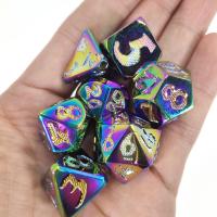 China Card Game Surface Hand Carved Resin Polyhedral Dice Color Customization Pretty Dice Sets factory