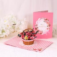 China Flower Gift 3d Christmas Cards , Recyclable 3d Pop Up Cards factory