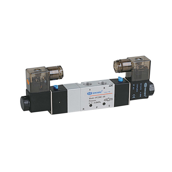 Quality 4V Series 5 / 2 Way Double Coil Solenoid Valve Normally Closed Airtac Type for sale