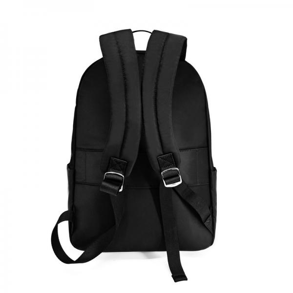 Quality Waterproof Black School Bags Backpack Medium Size With 2 Inner Pockets for sale