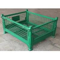 China Powder Coated Wire Mesh Storage Stillage Collapsible Medium Duty for sale