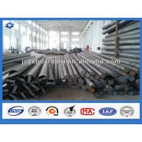 Quality 69kv Voltage Square steel pole 9m 30FT height Carbon structural steels round metal post for sale