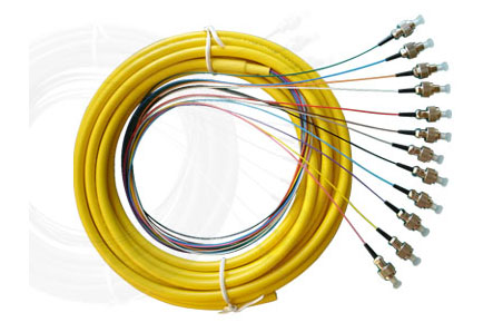 Quality PVC, OM1, OM2 or OM3 Bundle Multi - Fiber Optic Pigtail for Video Transmission for sale