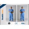 China Blue PP / SMS Disposable Protective Gowns Scrub Suit Lightweight S-5XL Size factory