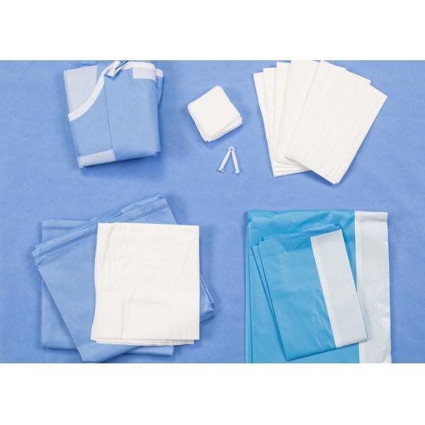 Quality Universal Size Disposable Surgical Packs Delivery Baby Birth Kit SMS / Two Layers Lamination for sale