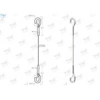 Quality Snap Hook End Photo Hanging System Ø 2.0 Mm Steel Wire Tracers With Hook Hanger for sale