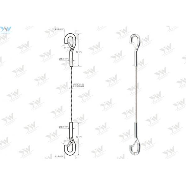 Quality Snap Hook End Photo Hanging System Ø 2.0 Mm Steel Wire Tracers With Hook Hanger for sale