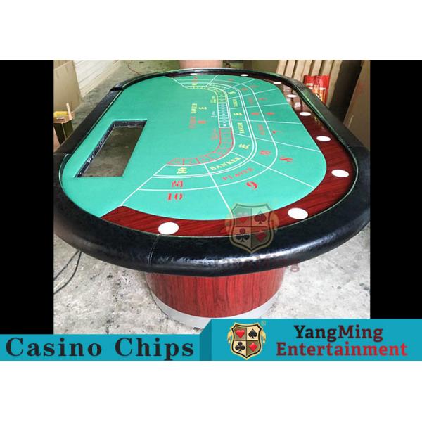 Quality Baccarat Standard Casino Poker Table / 80 Inch Large Poker Table For 9 Players for sale