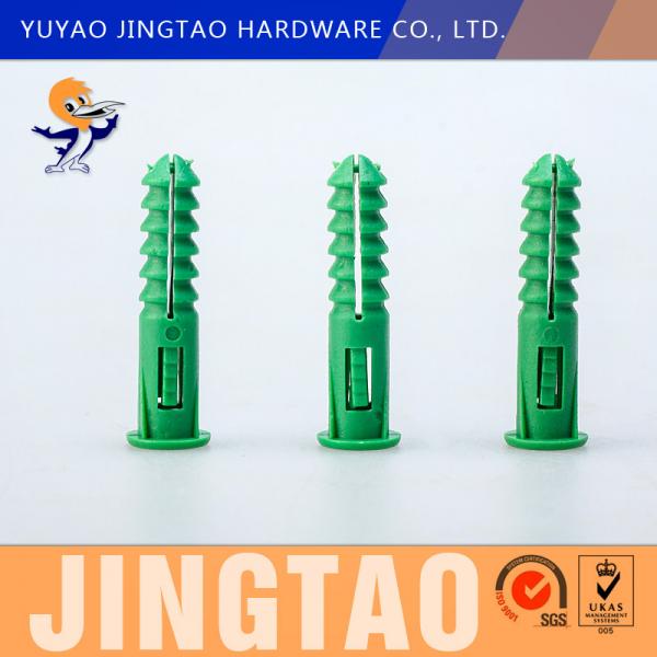 Quality PE Nylon Anchor Plug Screw Expansion Green Color Impact Resistant for sale