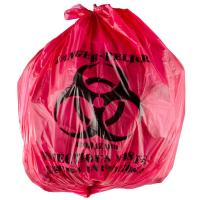 Quality 45L Isolation Infectious Recyclable Garbage Bags Red Color 24" X 24" High for sale