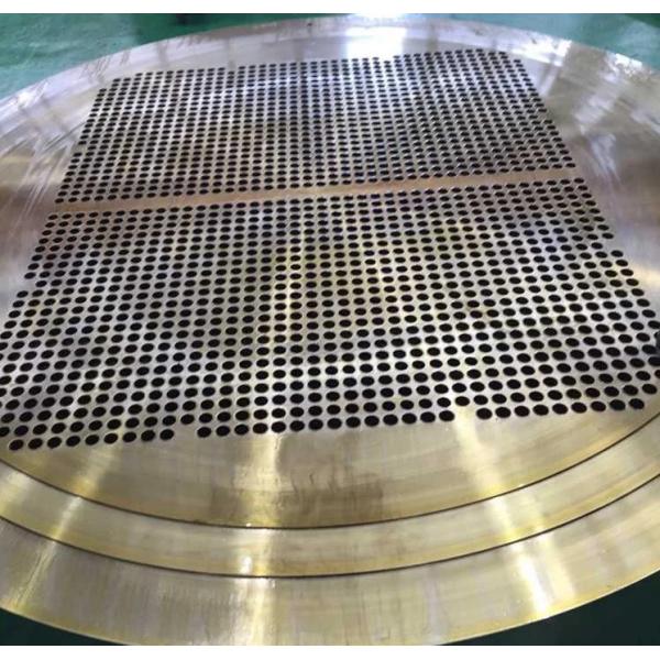 Quality 304L Copper Clad Plate ASTM C52100 Brass Clad Tube Sheet For Industrial Heat Exchanger for sale