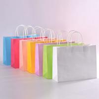 China Customized Size Coloured Kraft Paper Bags , Brown Paper Gift Bags Eco - Friendly factory