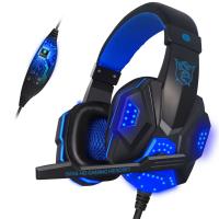 China Gaming Wired Gamer Sony Stereo Bluetooth Headset With Mic LED Light For Computer PC Gamer factory