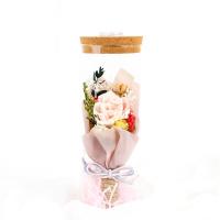 china Decorative Preserved Rose Flower New Year Wishing Bottle For Birthday Gift