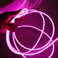 China Flexible Neon LED Light Glow EL Wire String Strip 5mm purple neon strips lightings for sale