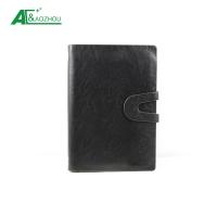 china Middle size PU leather softcover snap fastener Refillable Ring Binder organizer