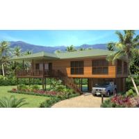 China Light Steel Wooden House Bungalow / Luxury Beach Bungalows For Thailand factory