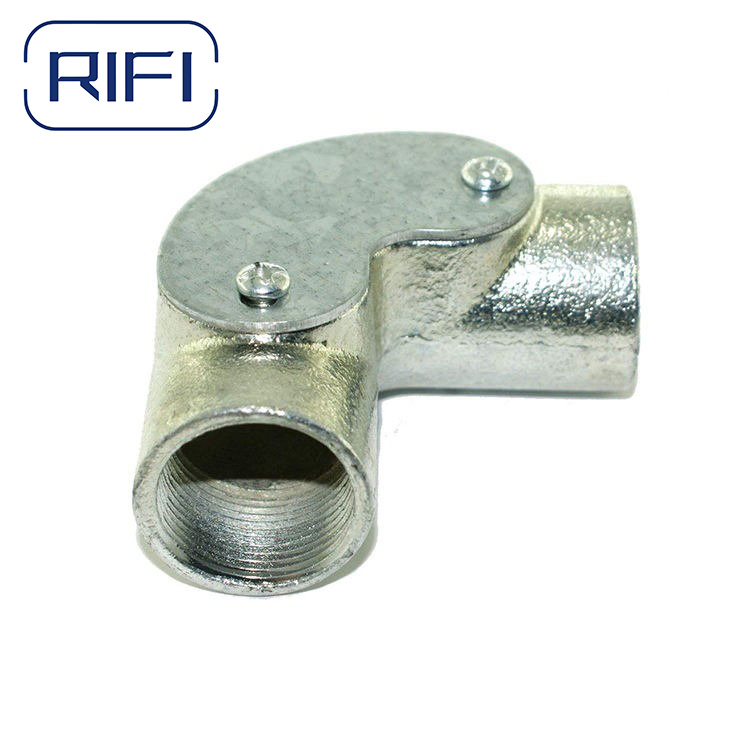 Female Conduit Inspection Elbows Hot Dipped Galvanised BS4568 Conduit Fittings