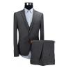 China Custom Fashion Mens 3 Pieces Suit , Business Slim Fit Suit Dark Grey Wedding factory