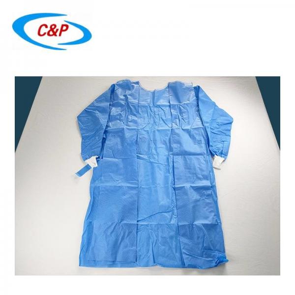 Quality 45gsm Disposable Surgical Gown Reinforced Gown SMS SMMS Spunlance for sale
