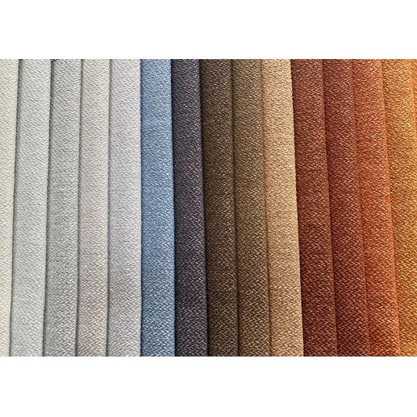 Quality Knitted Linen Sofa Fabric Flame Retardant Faux Linen Fabric Polyester for sale