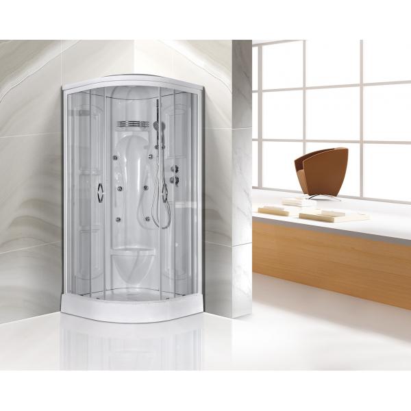 Quality Transparent Glass Corner Shower Cabins , Corner Entry Shower Enclosure for sale