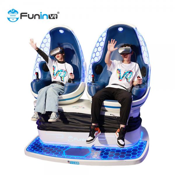 Quality 9d VR machine 3d headsets glasses 2 seats blue 9d cinema virtual reality for sale