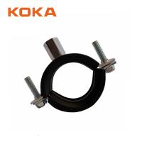 China EPDM Heavy Duty Pipe Clamp Rubber Coated M10 M8 Electric Zinc for sale