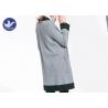 China Long Open Womens Knit Cardigan Sweaters Drop Shoulder Charcoal Black Apparel factory