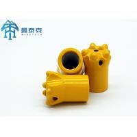 Quality Yellow Button Making Drill Bit , 11 Degree 38mm Blasting Hole Bits Mining for sale