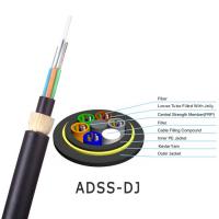 Quality ADSS 144 Core non-metal FRP All Dielectric Self Supporting Optical Fiber Cable for sale
