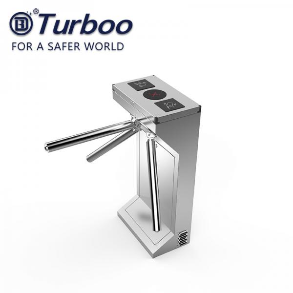 Quality Semi Automatic Tripod Access Control Turnstile Gate Waist Height RFID Anti for sale