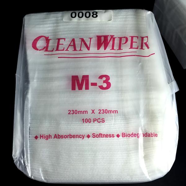 Quality 100% Polyester Clean Room Wipe 4-Folded Lint Free Cleanroom M-3 Cleaning wiper for sale