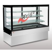 China Square Glass Cake Display Case Orchid LED Light Custom Refrigerated Display Cases factory