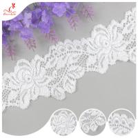 China White Flower 2CM Water Soluble Lace Trim For Apparel , Handicraft factory