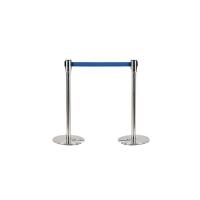 China Stainless Steel Stanchion Queue Post Crowd Control Retractable Belt Barrier factory