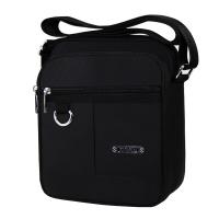 Quality Travel Shoulder Messenger Bag 2 Sizes Black Nylon Crossbody Bag Casual for sale