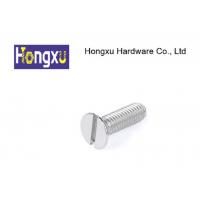 china 304 stainless steel screw GB947 slotted countersunk head machine screw slotted flat head screw