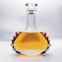 Quality 0.75L Tequila Glass Bottle With Glass Stopper ISO14001 Printing Golden for sale