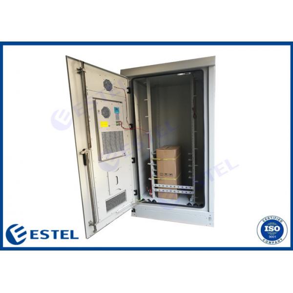 Quality Galvanized Steel FCC 48VDC LED Outdoor Telecom Cabinet for sale