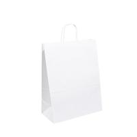 Quality Luxury White Boutique Gift Shopping Handle Paper Bags For Clothes for sale