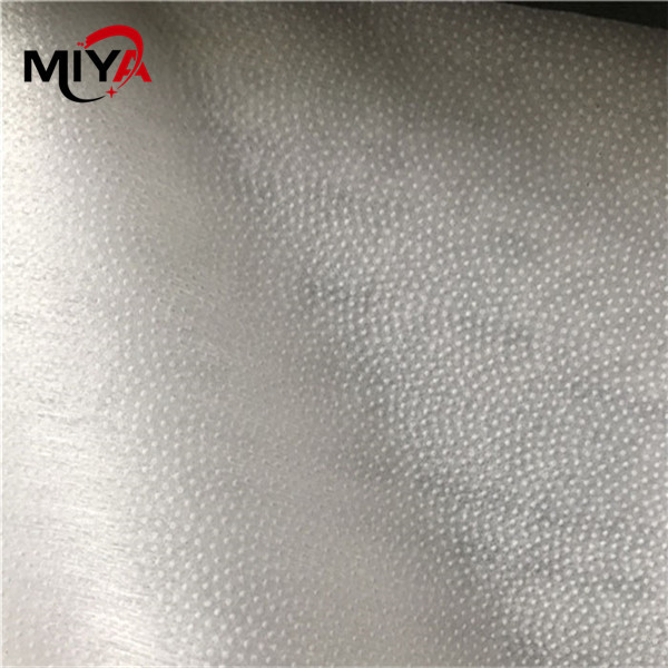 Quality Soft PES Single Dot 40gsm Non Woven Fusible Interlining for sale