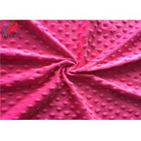 Quality Embossed 100% Polyester Soft Velboa / Minky Dot Minky Plush Fabric for sale
