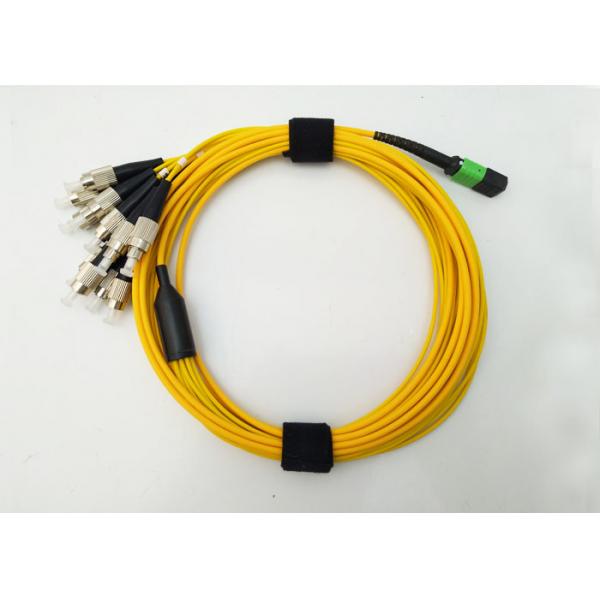 Quality 12F Cores MPO MTP APC To FC Fiber Optic Patch Cord for sale