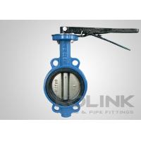 China Wafer Butterfly Valve Cast Iron Body Resilient Seated Class150 PN16 AS2129 SANS1123 factory